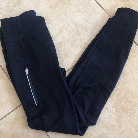 Athleta Pants - Athleta blue thermal leggings!